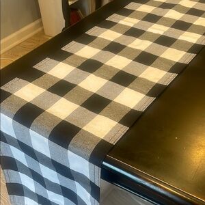 Black and White Buffalo Check Tablecloth